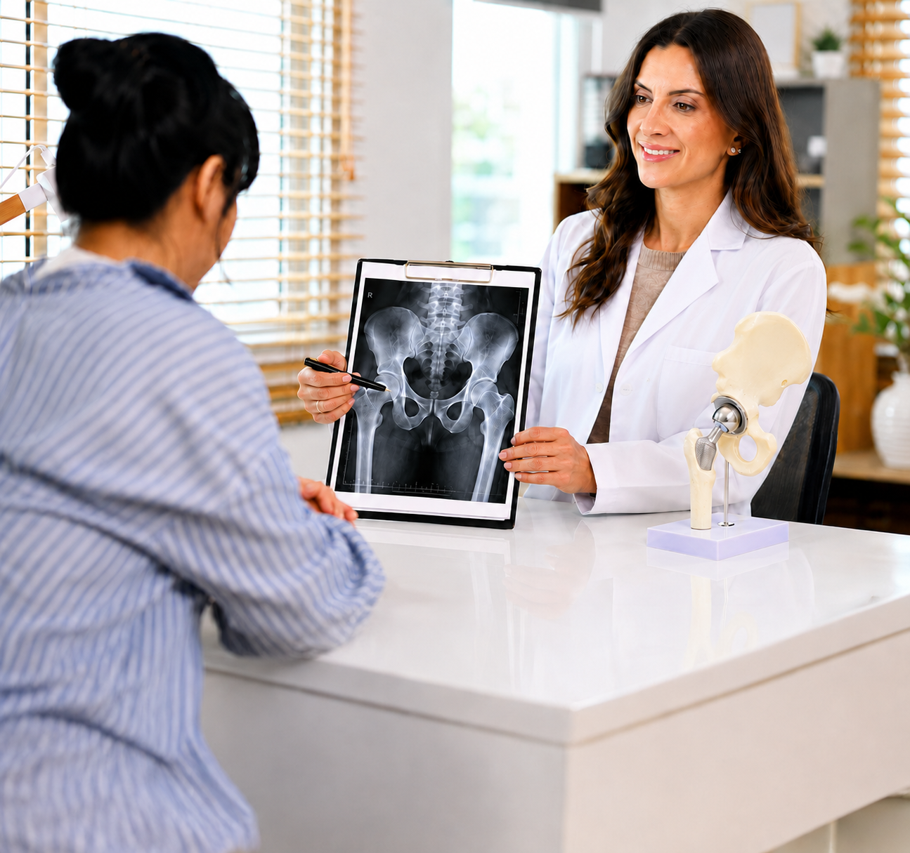 Dra. Damianne Bertonsello, ortopedista com atuação em cirurgia do quadril